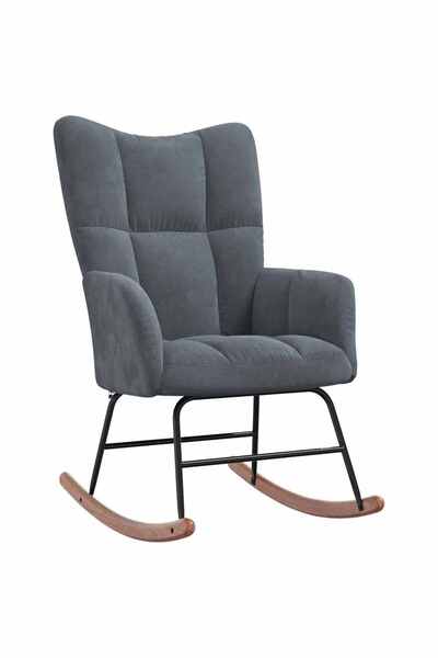 vidaxl Scaun balansoar Gri închis 78 x 61 x 98 cm Catifea
