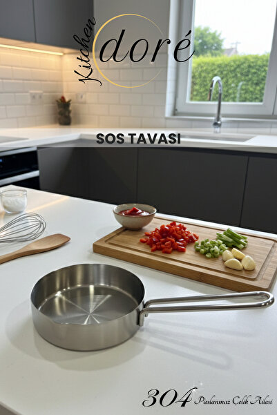 KitchenDORE Steel Sauce Pan 304 High-Quality Steel Sauce and Butter Melting P...