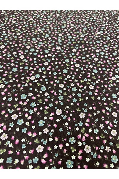 oskatekstil Poplin Kumaş %100 Pamuk Çiçek, Çıtır Desenli 170 cm En Metre İşi ...