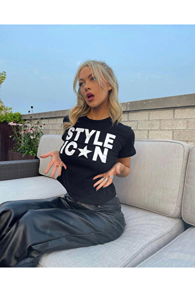 1blood Black Style Icon Printed Cropped