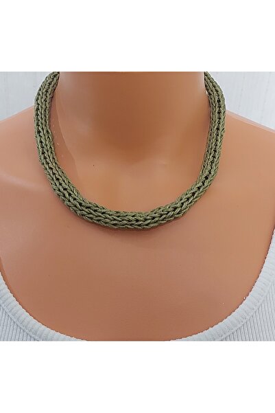Nej Makara İşi S Faux Leather Necklace