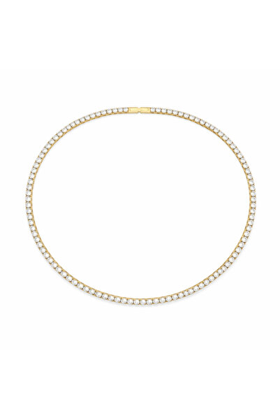 NOVVO Tennis Necklace Plated with 18k Gold