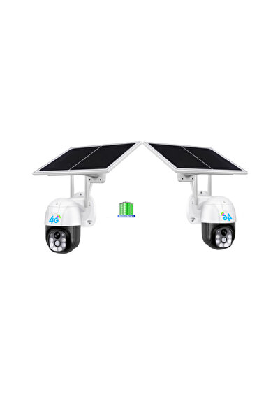 Homegenius Pachet 2 x Cameră de supraveghere solară 4G cu cartelă SIM, 3MP, v...