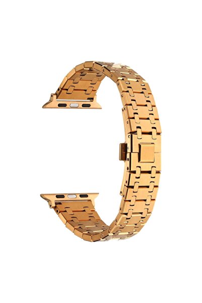 zore Watch 42mm Uyumlu Kordon Paslanmaz Metal Çift Renkli KRD-83 Kayış