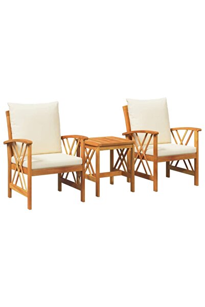 vidaxl Set de canapele pentru grădină cu pernă 3 pcs Ulei