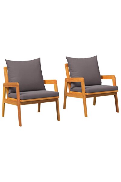 vidaxl Scaun pentru Grădină 2 pcs Ulei Lemn Solid de Acacia