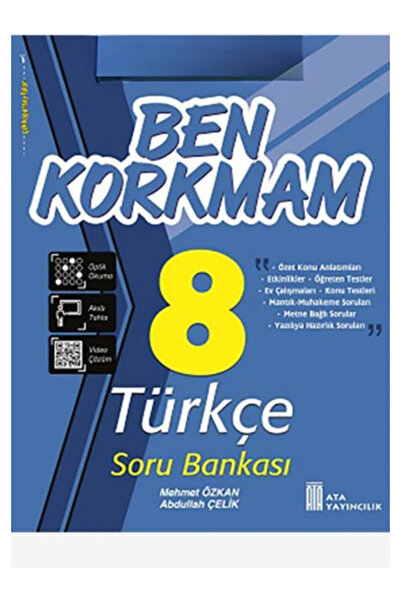 Karma Kitaplar ATA YAYINCILIK 8. Sınıf Ben Korkmam Türkçe Soru Bankası