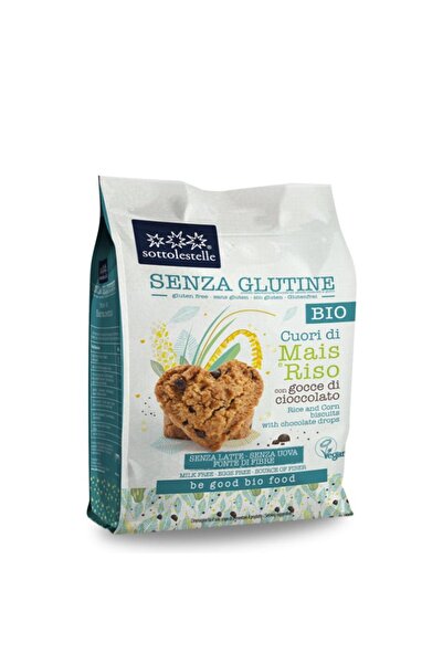 Sottolestelle بسكويت على شكل قلب خالٍ من الغلوتين مع قطع الشوكولاتة 250 غرام