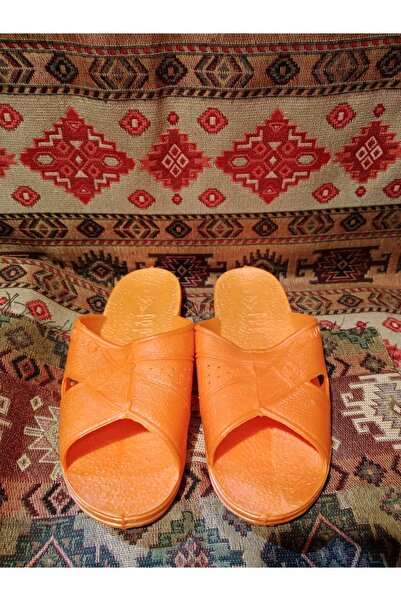 DENİZ Geleneksel Sarı Hamam Terliği Erkek Kaymaz Önü Açık 41-44