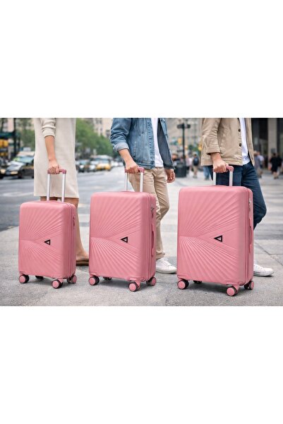 Generic 3-Piece Prism Design Hard Shell Luggage Set - Expandable & 360° Spinner Wheels (Lightweight)