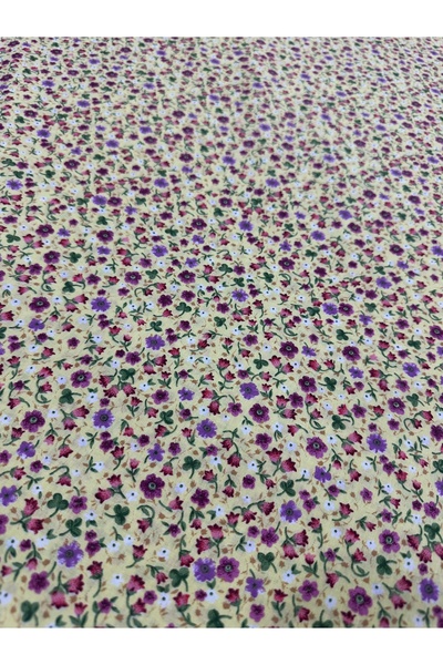 oskatekstil Poplin Kumaş %100 Pamuk Çiçek, Çıtır Desenli 170 cm En Metre İşi ...