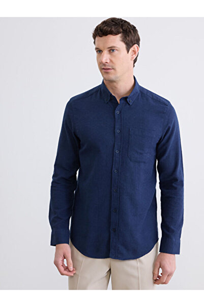 LC Waikiki Rmz Gi̇yi̇m Farkiyla Standard Fit Dobby Men's Shirt