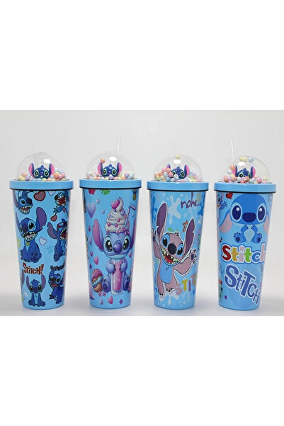Epilons Cute Stitch Thermos & Water Bottle with Straw Beaded Alk4708