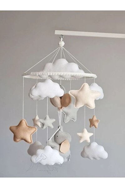 TREND METFİQ DECORATİON Yenidoğan Keçe Bebek Dönencesi El Yapımı Eğitici Beşi...