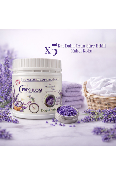 Freshlom Lavanta Özlü Doğal Yeni Nesil Çamaşır Parfümü - Koku Kristali - 350gr