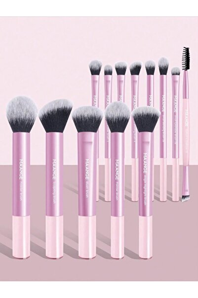 MAANGE Professional Makeup Brush Set, Soft Long Tube Design (Pink)