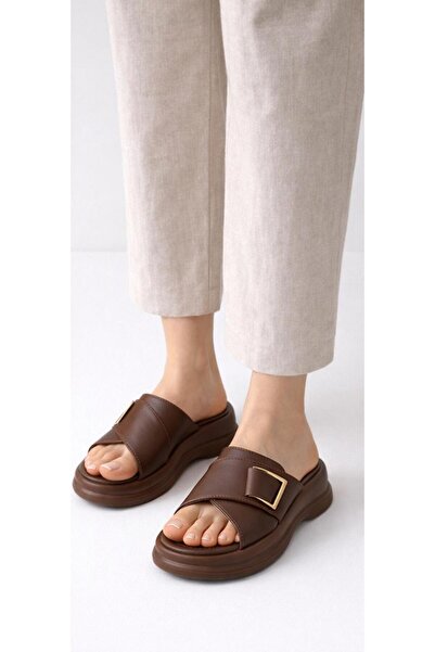 HCO Buckle Detail Thick Sole Daily Women's Shoes Slipper