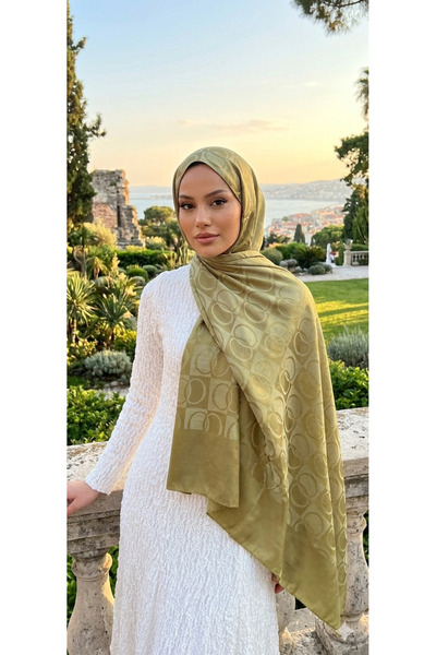 Helyabutik Halka Dama desen pamuklu şal