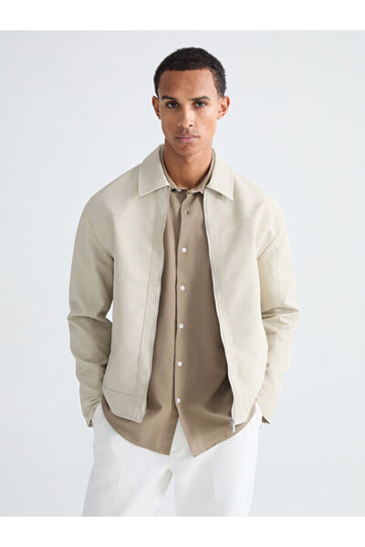 LC Waikiki Rmz Gi̇yi̇m Farkiyla Standardfit Men's Leather Look Coat