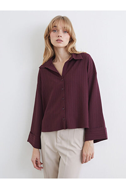 LC Waikiki Rmz Gi̇yi̇m Farkiyla Striped Loose Fit Women's Shirt