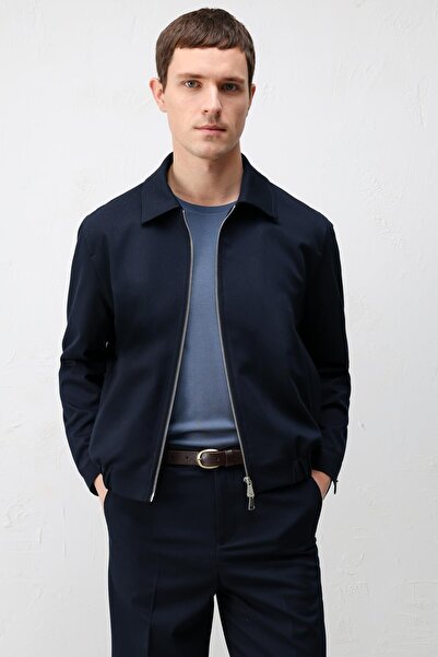 Antioch Lacivert Bel Lastikli Erkek Mont