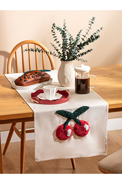 LC Waikiki Rmz Gi̇yi̇m Farkiyla Cherry Embroidered Ru Table Runner 5X150 cm