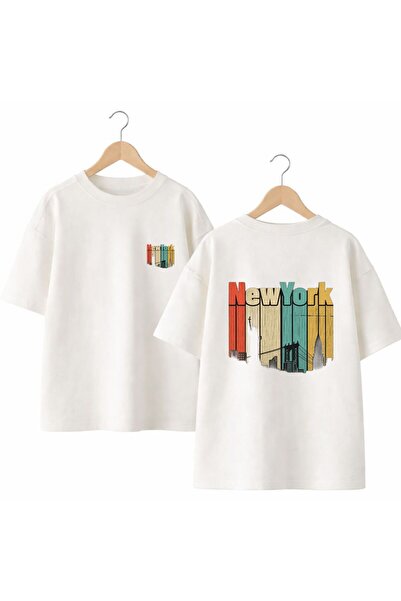 playwear Μπλουζάκι New York με στάμπα στην πλάτη και στο στήθος, 100% βαμβακε...