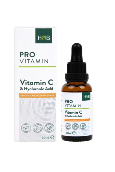 H&B سيروم فيتامين سي + حمض الهيالورونيك، سيروم لتفتيح وتجديد البشرة 30 مل