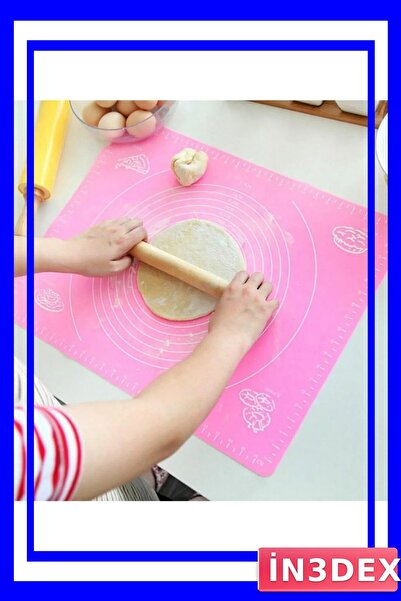 İN3DEX بساط لفرد العجين 40×50 سم مع مقياس لسهولة الاستخدام