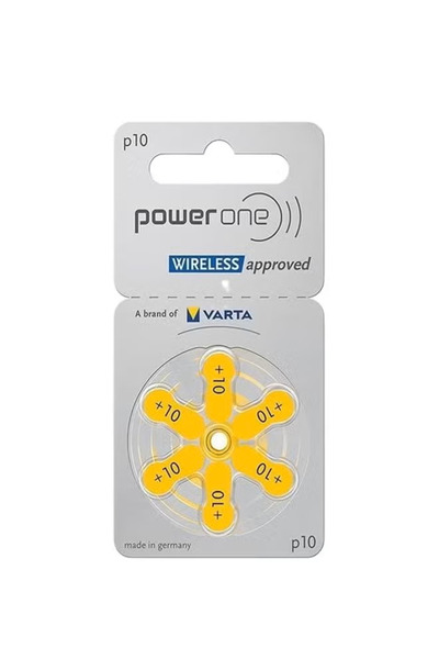 powerone Original high-level hearing aid battery pack, 1.45V, 6-piece set