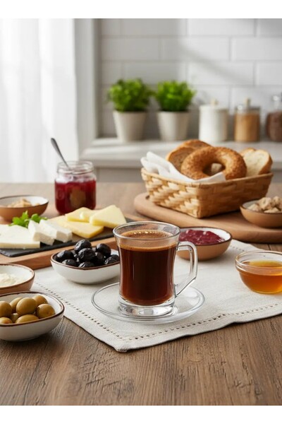 Candle Vase Premium Transparent Glass Mug Set - 3-Pack (225 ml)