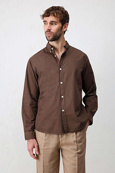 Antioch Kahve Relax Fit Erkek Gömlek