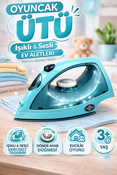 TRENDZONE Light and Sound Toy Iron – Realistic Pretend Play Housekeeping Toy ...