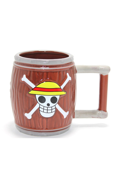 OEM One piece straw hat pirates 3d barrel design mug cup alk4552