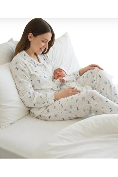 BEGONYA BEBECE KIDS Mother Baby Lahusa Pajama Set Set Newborn Hospital Set