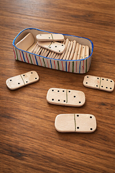 Handmade Seramik dekoratif domino kutu oyunu