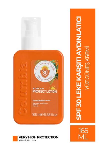 Columbia Spf 30 Leke Karşıtı Aydınlatıcı Etkili Yüksek Koruyucu Yüz Güneş Kre...