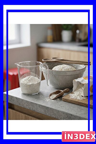 İN3DEX Precise Kitchen Measurements with Practical 500ml Transparent Measurin...