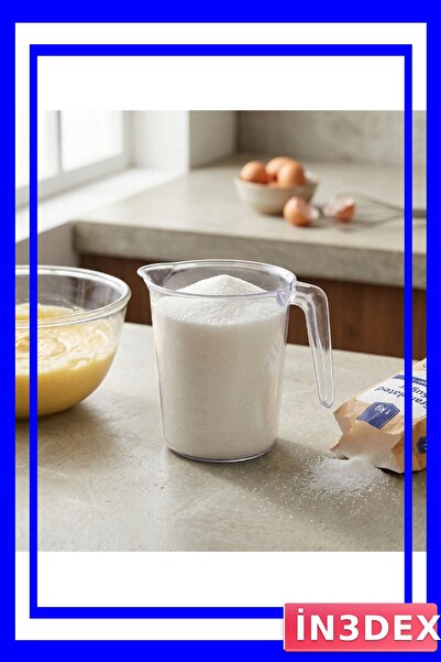 İN3DEX Precise Kitchen Measurements with Transparent 1 Liter Capacity Measuri...