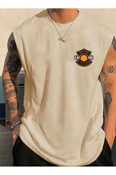 SUNFREE Motorcycle Printed Men's Summer Gym Casual Sleeveless Singlet Zero Sl...