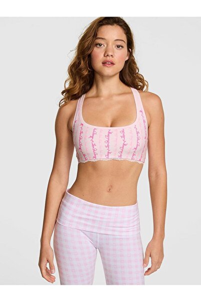 Victoria's Secret Pink X Loveshackfancy Cotton Pack Racerback Bralet