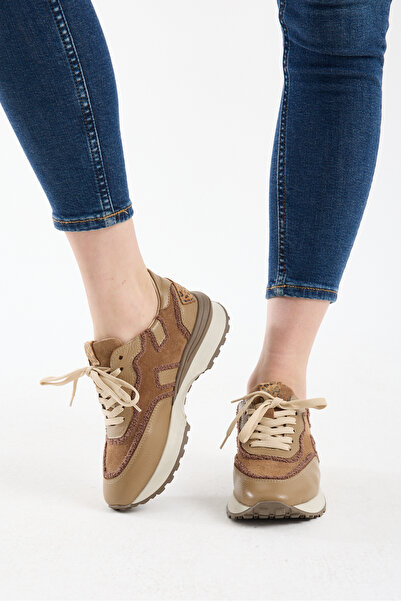 TREND Kadın Günlük Hakiki Deri Sneaker Kaydırmaz Taban Esnek Rahat Ortopedik ...