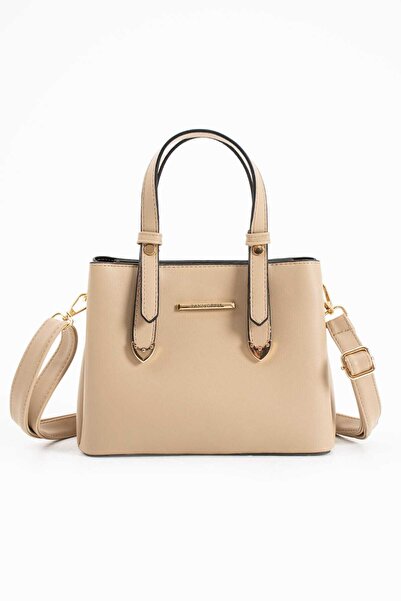 Bella Sanmoris Kadın Süet 3 Bölmeli Uzun Çapraz Askılı Omuz Ve El Çantası