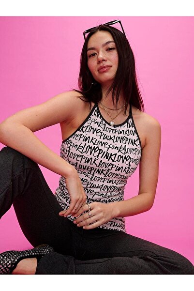 Victoria's Secret All Day Cotton Lu Halter Neck Top