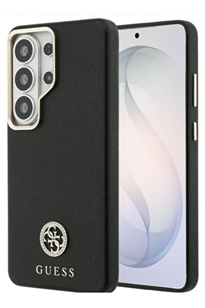 Samsung Guess Rhinestone Round Logo MagSafe Galaxy S26 Ultra Case Black Premium