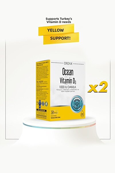 Orzax Ocean Vitamin D3 1000 Iu 50 ml Drops 2 Pieces