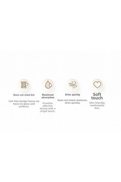 PİAURA Cotton Piece Kitchen & Bathroom Towel Set of 6 – 30X50 cm Drying Towels – Modern Patterned