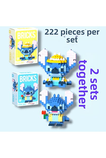 NB market مجموعة مكونة من قطعتين من مكعبات البناء الصغيرة لصنع شخصيات ستيتش، ...