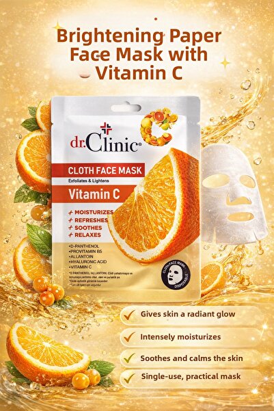 Dr. Clinic قناع ورقي بفيتامين سي