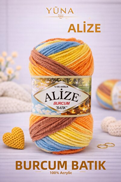Alize Burcum Batik Knitting Yarn for Babies Scarf Beanie Ba Blanket Rgü Yarn ...